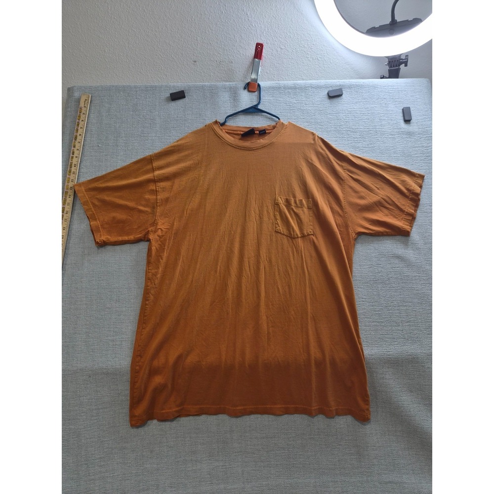 Harbor Bay T Shirt Mens 2XLT Peach Cotton Crew Neck Moisture Wicking Workwear